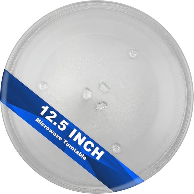 Mikrowellen-Drehteller 12.5, 12570000008334, 5304509437, 12.5 in — Ersatzteil, universell, aus Glas, hitzebeständig; kompatibel mit Panasonic, Frigidaire